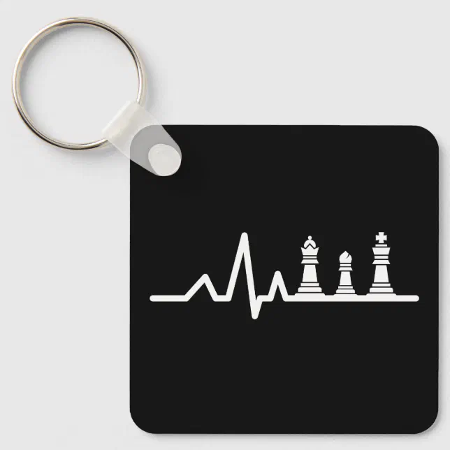 Chaveiro Peão de xadrez rainha do batimento cardíaco bispo